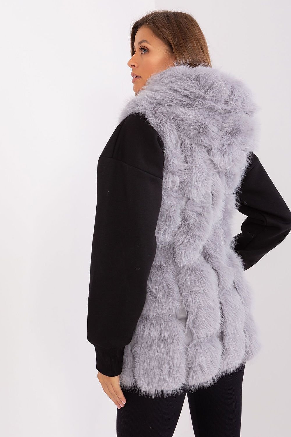 Elegant Fur Vest With Hood Stylish