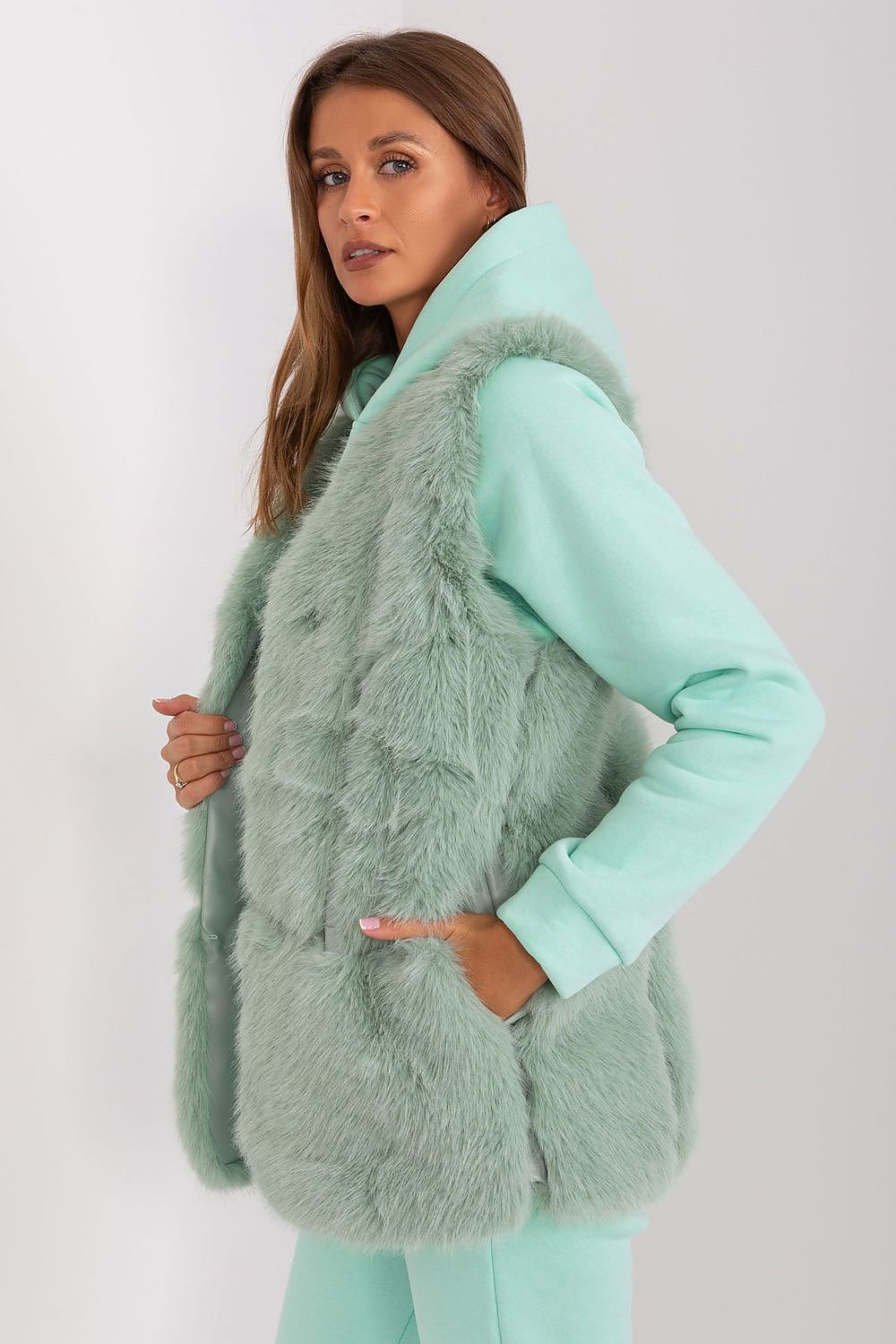 Soft Polyester Fur Vest Everyday Style