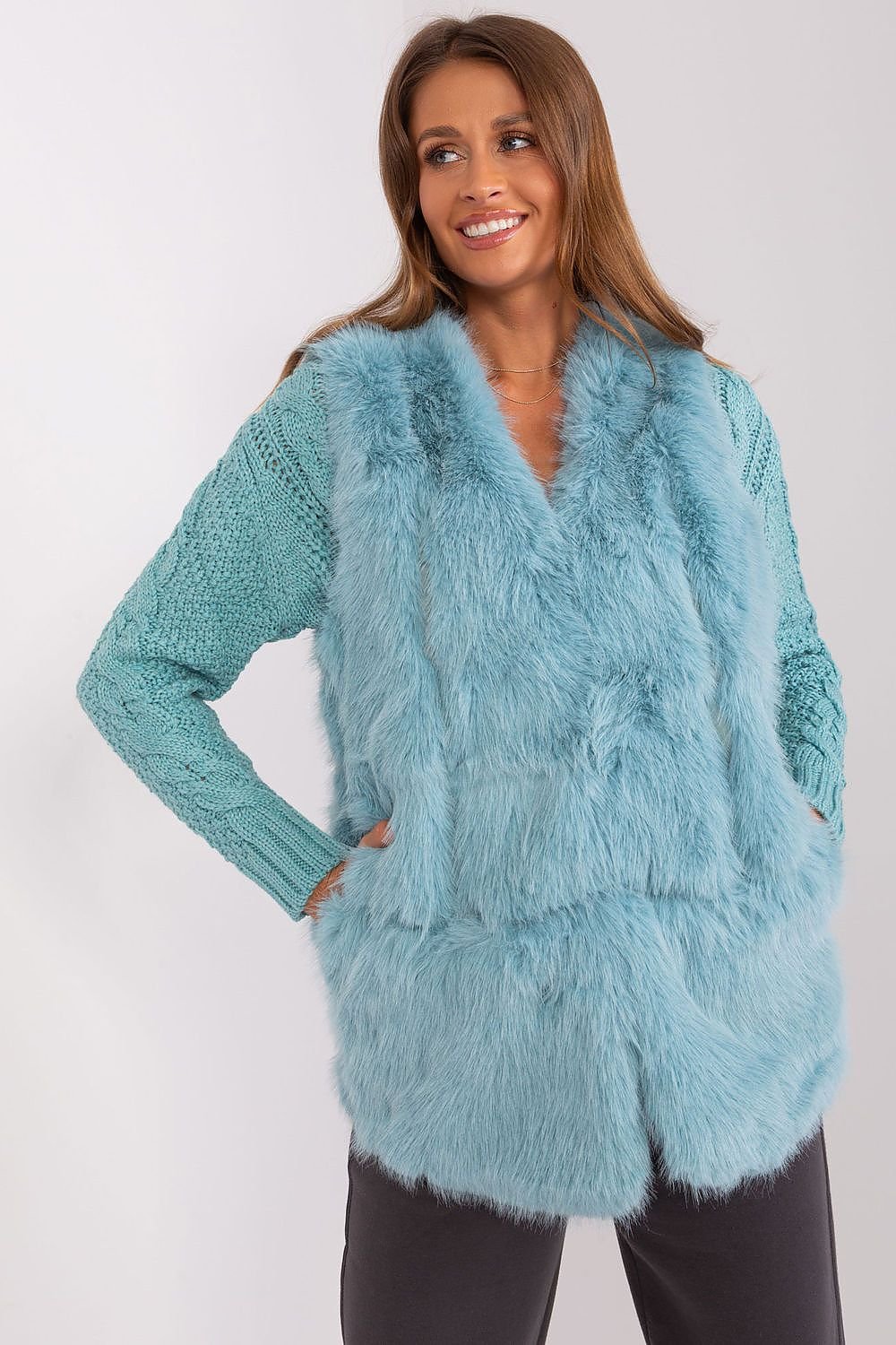 Soft Polyester Fur Vest Everyday Style