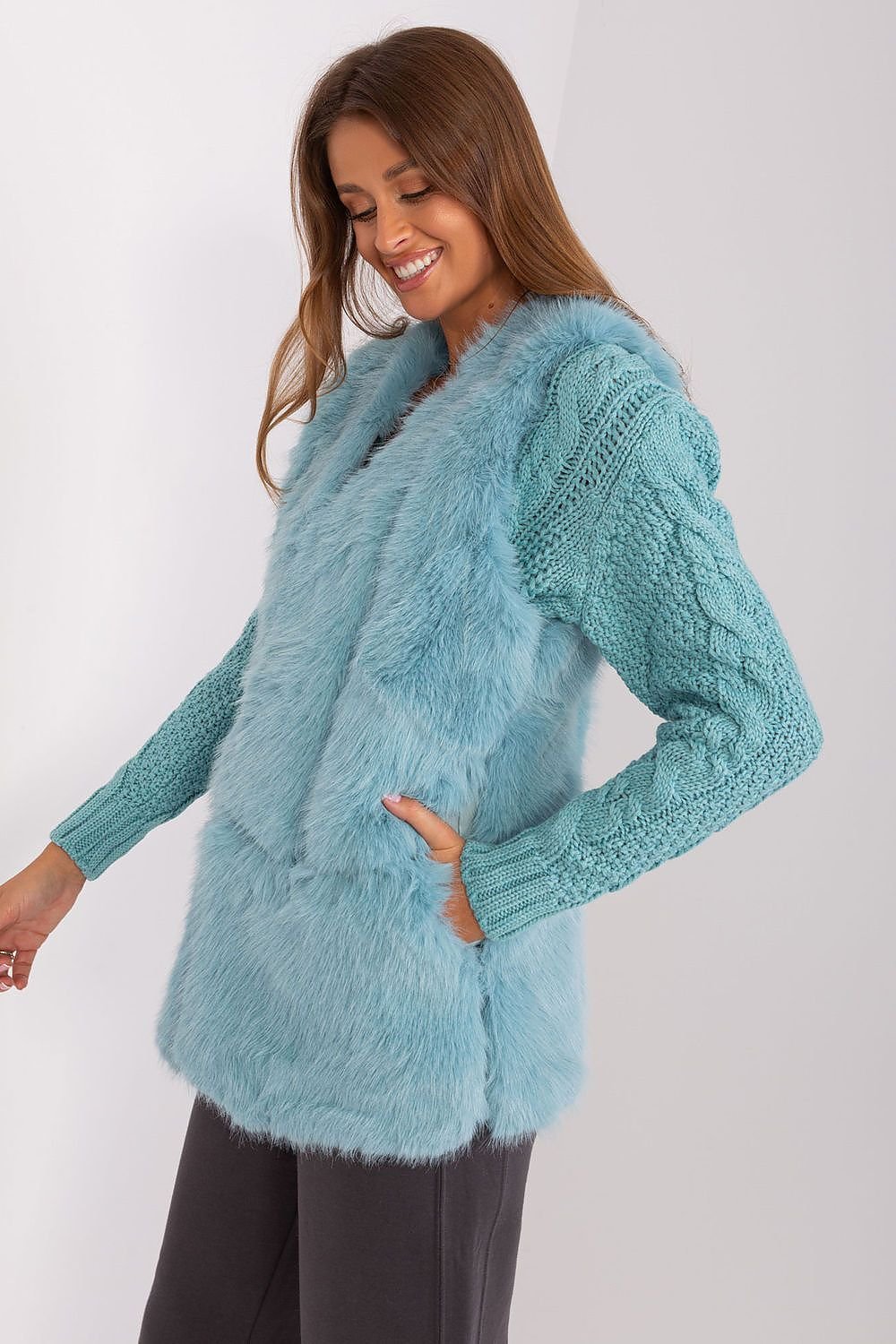 Soft Polyester Fur Vest Everyday Style