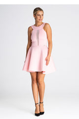 Fitted Shoulder Exposing Cocktail Dress Figl