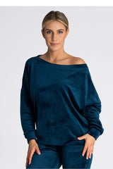 Oversized Boat Neck Blouse Figl