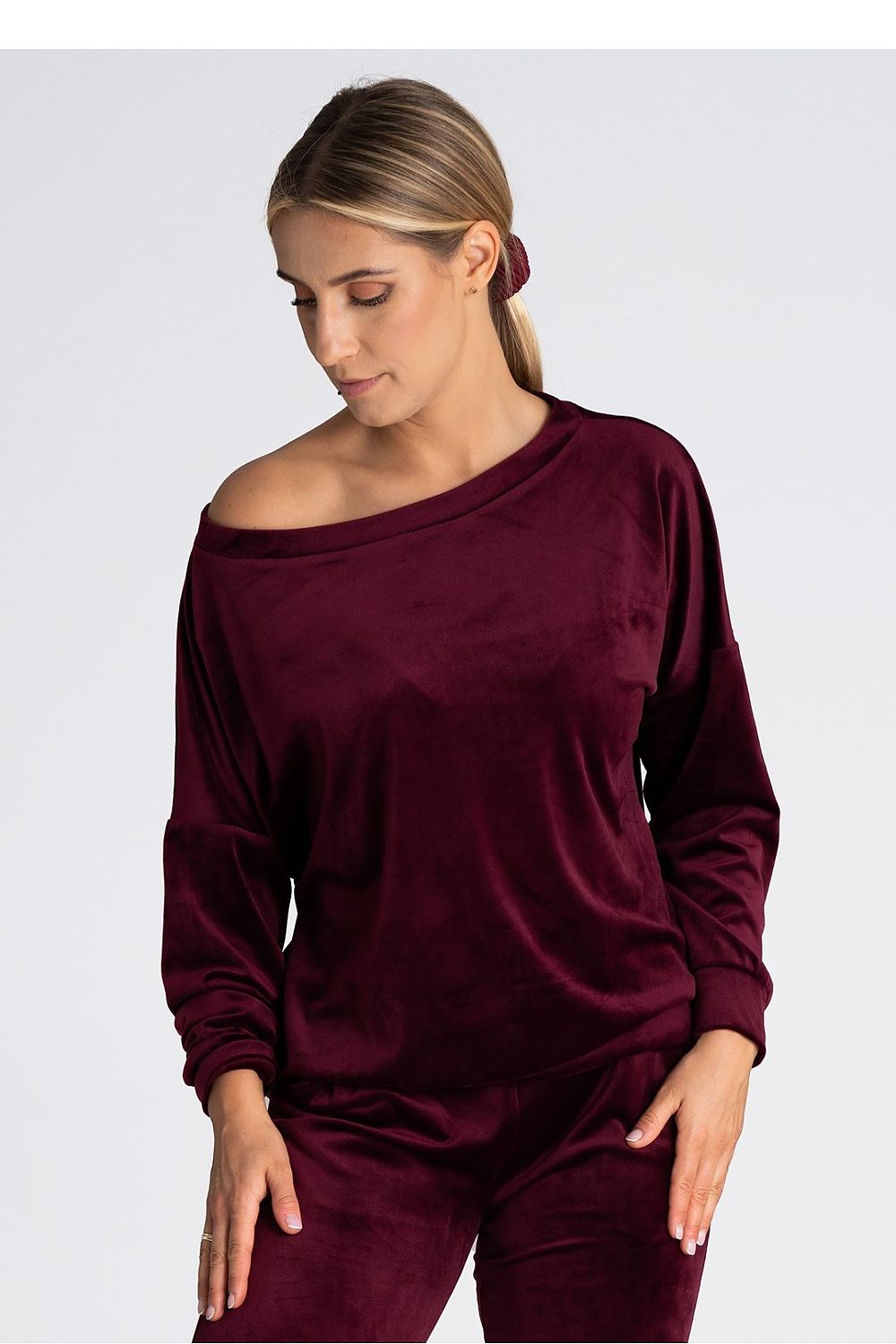 Oversized Boat Neck Blouse Figl