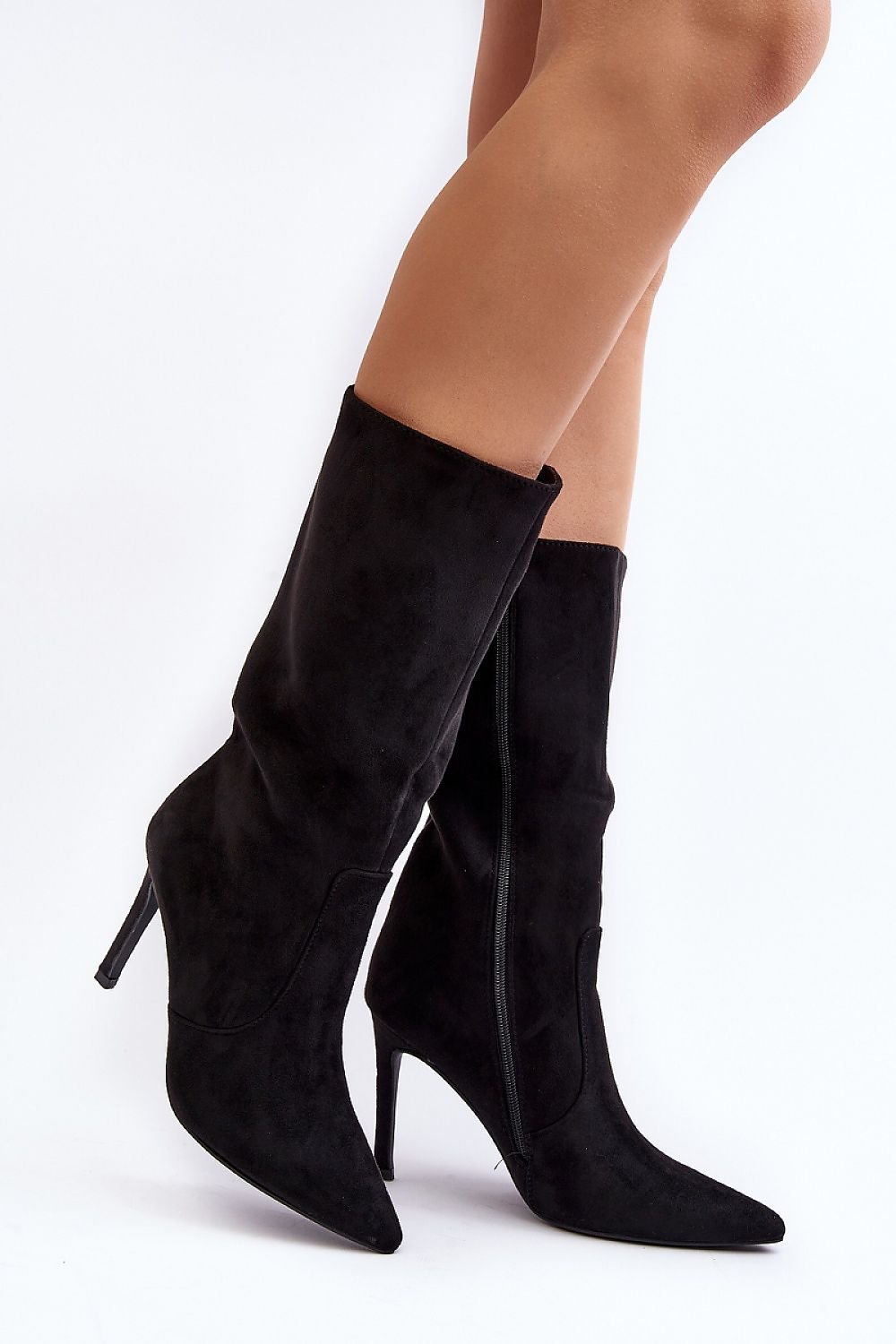 Elegant Stiletto Heel Eco-Suede Boots Step In Style