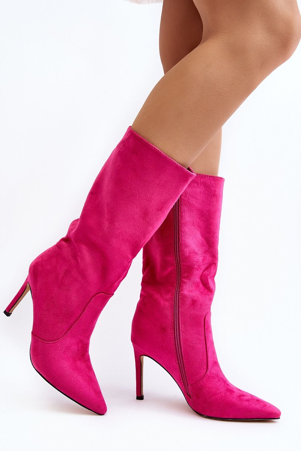 Elegant Stiletto Heel Eco-Suede Boots Step In Style