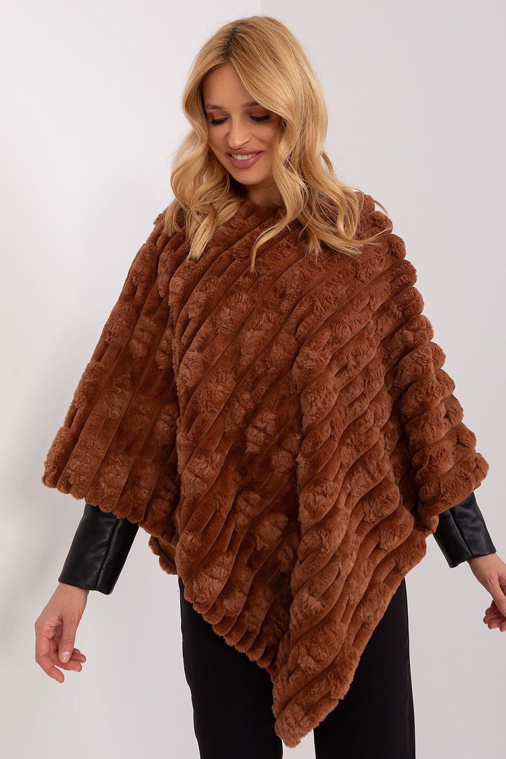 Casual Versatile Textured Poncho AT