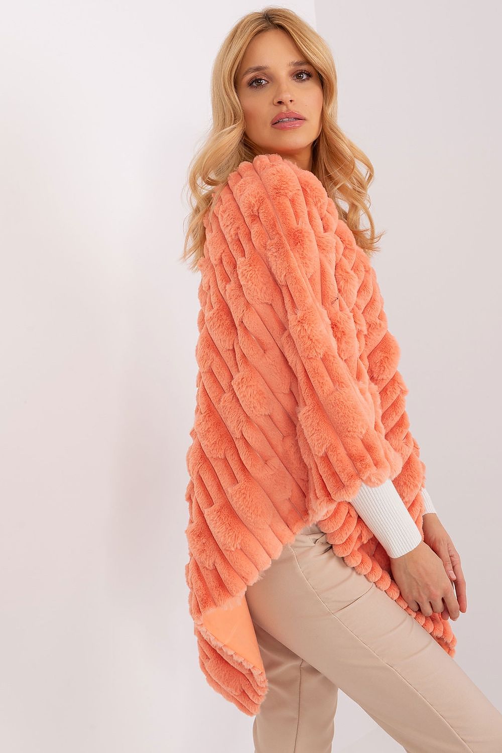 Casual Versatile Textured Poncho AT