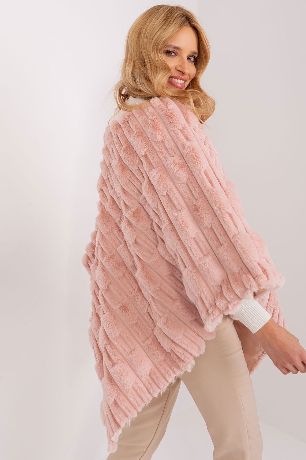 Casual Versatile Textured Poncho AT