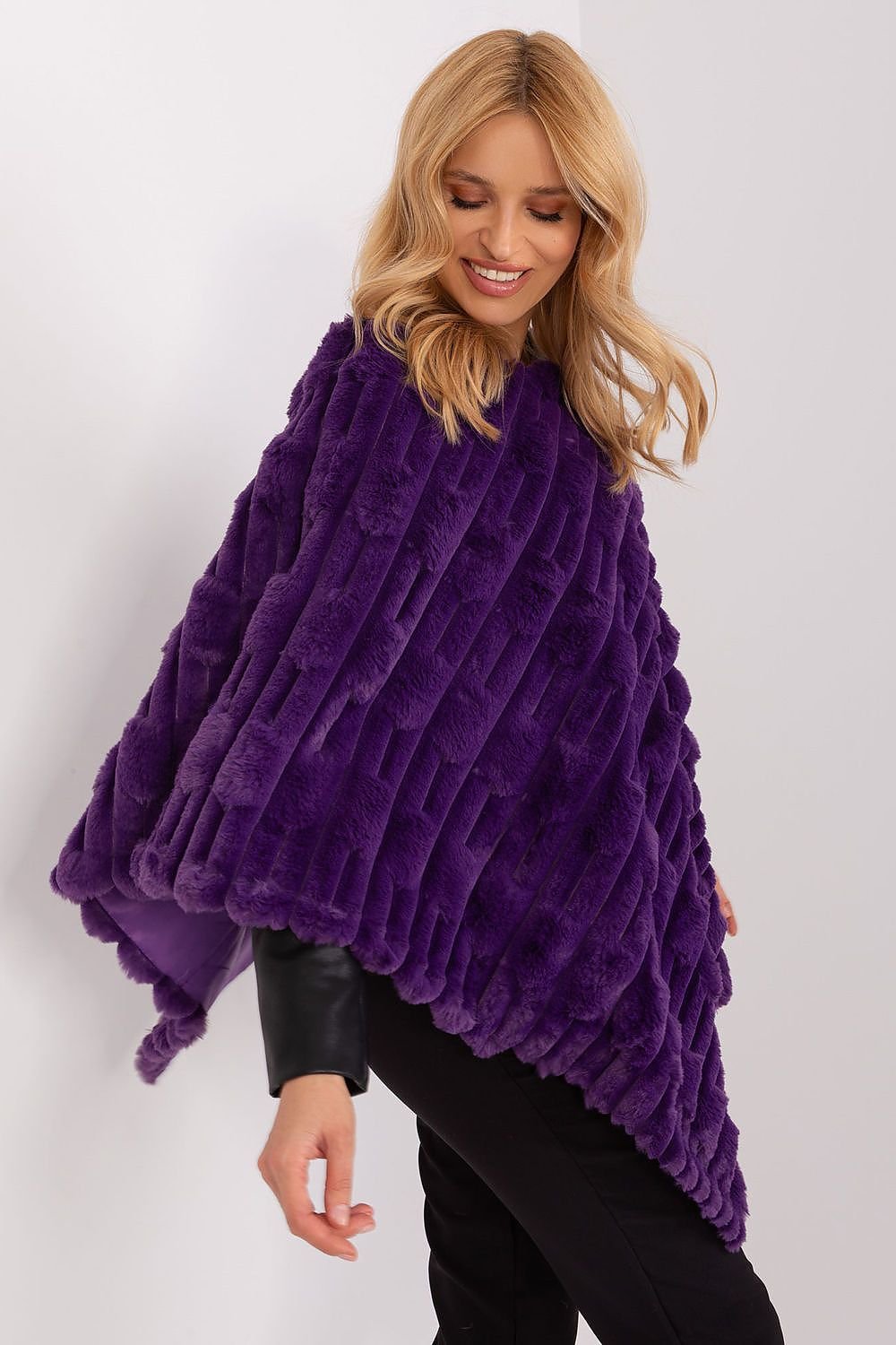 Casual Versatile Textured Poncho AT