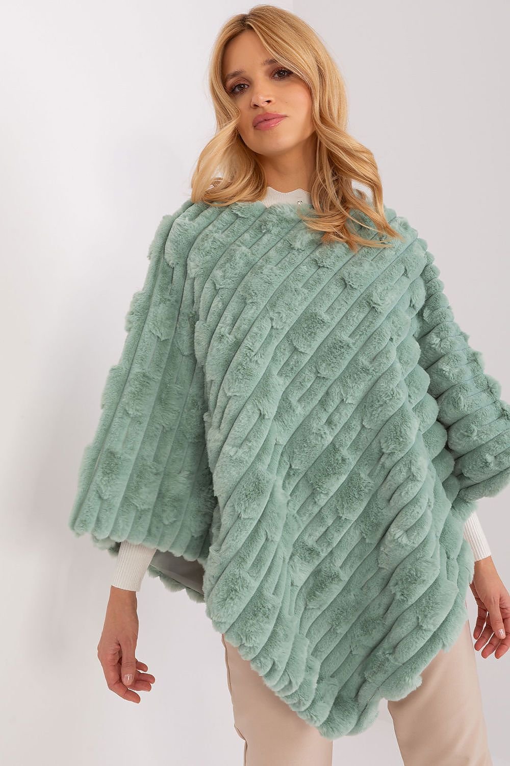 Casual Versatile Textured Poncho AT