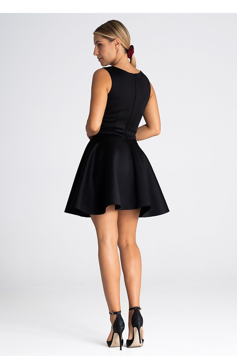 Fitted Shoulder Exposing Cocktail Dress Figl