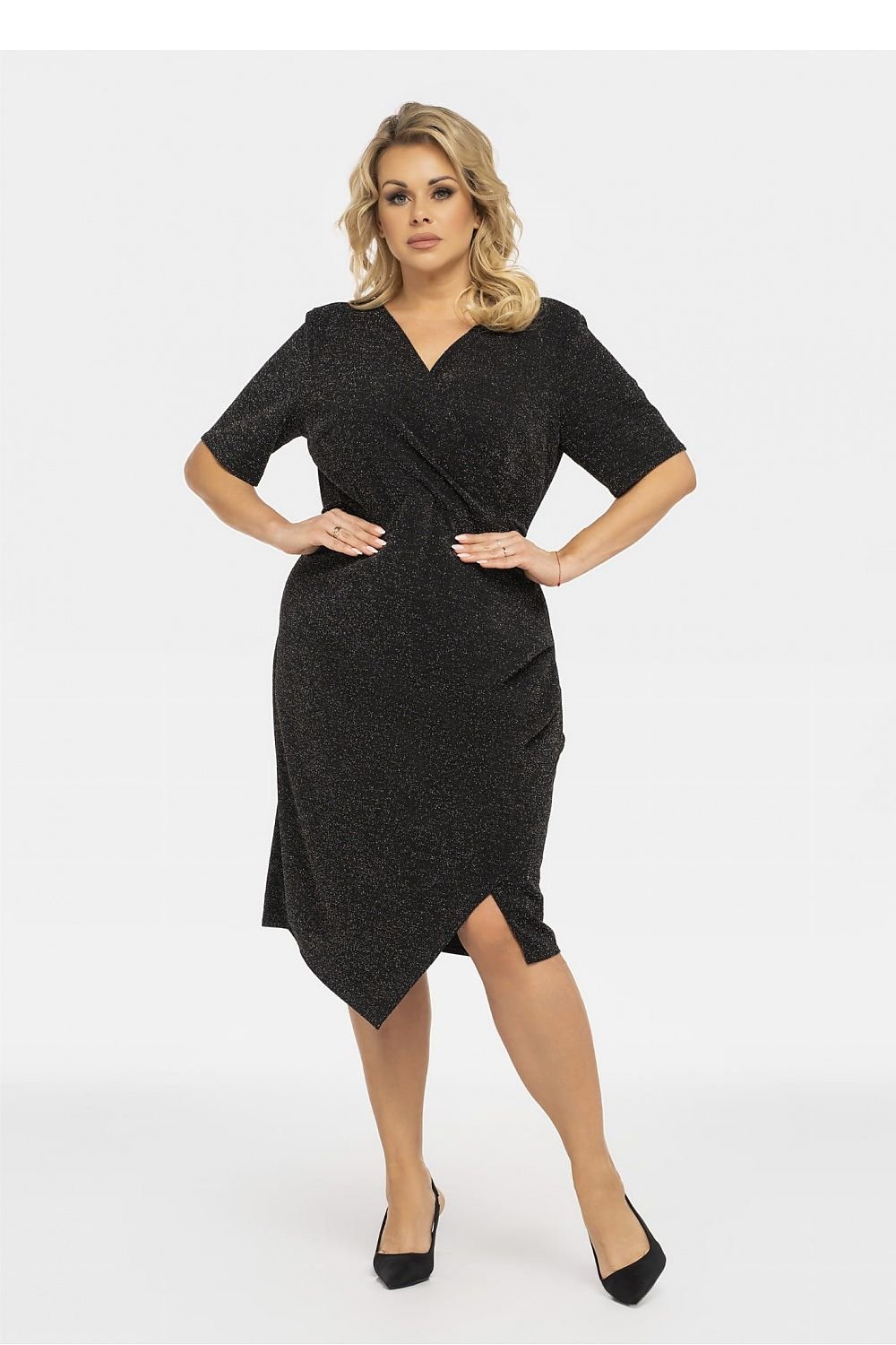 Elegant Draped Plus Size Dress Karko