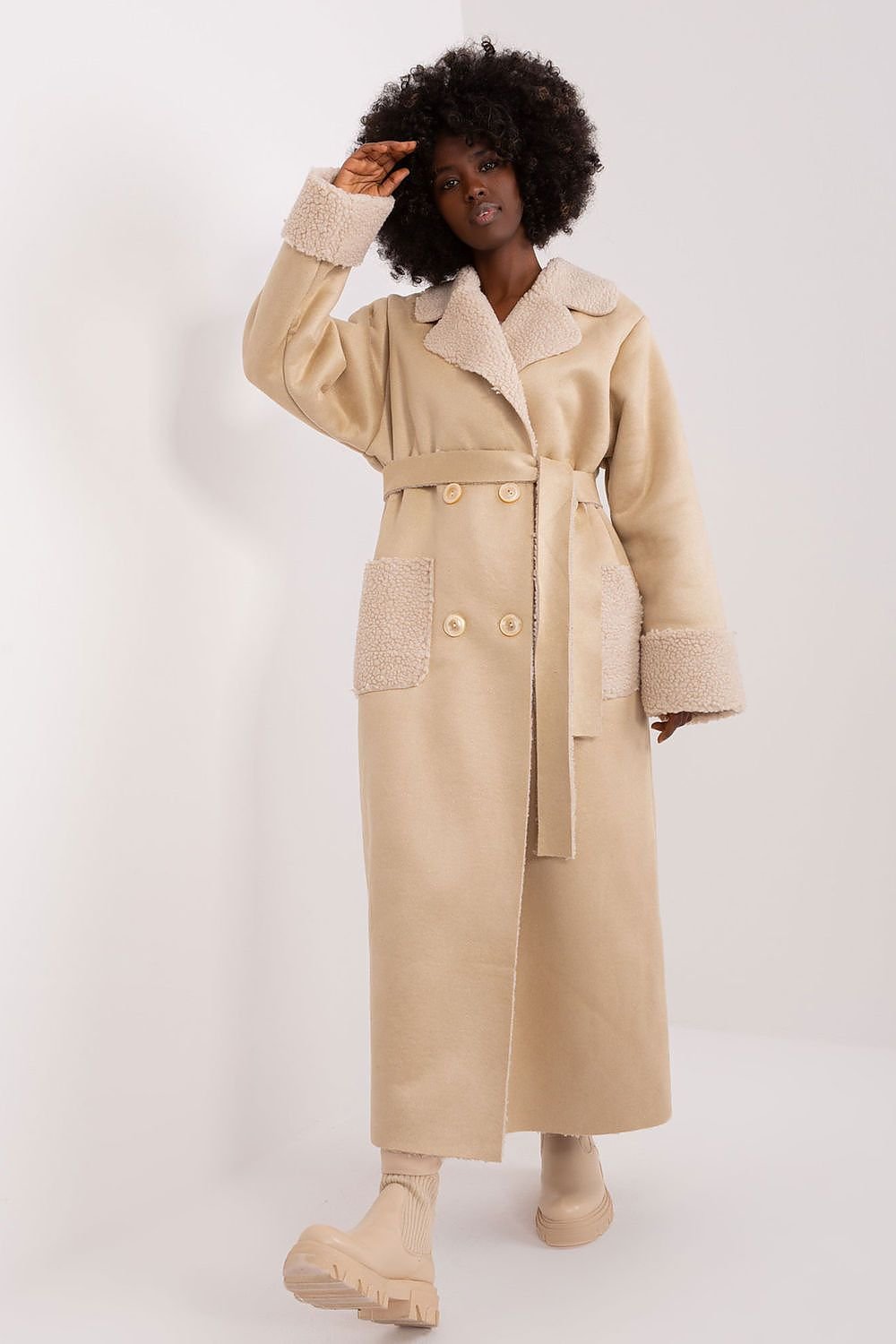 Elegant Casual Sheepskin Coat Lakerta