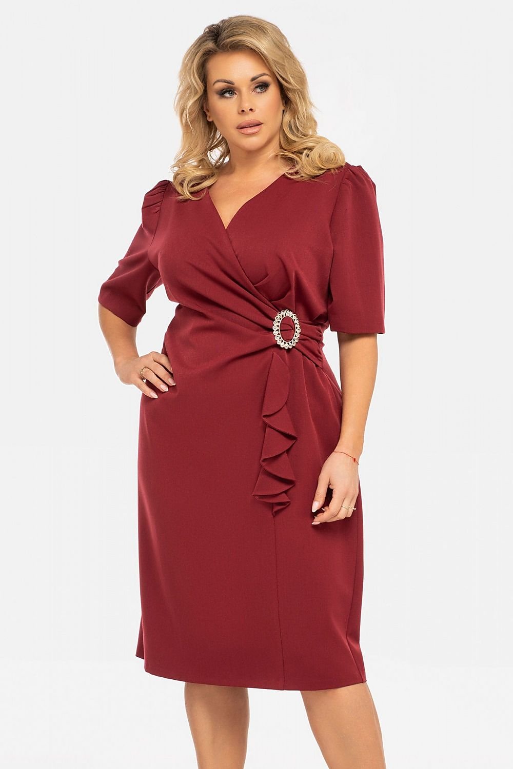 Elegant Plus Size Ruffle Dress Karko