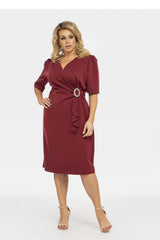 Elegant Plus Size Ruffle Dress Karko