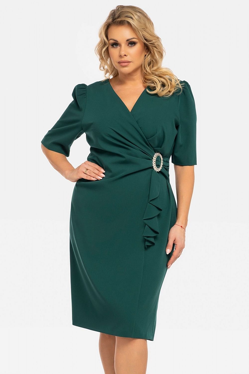 Elegant Plus Size Ruffle Dress Karko