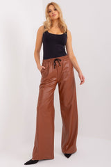 Ecological Leather High Waist Trousers Lakerta