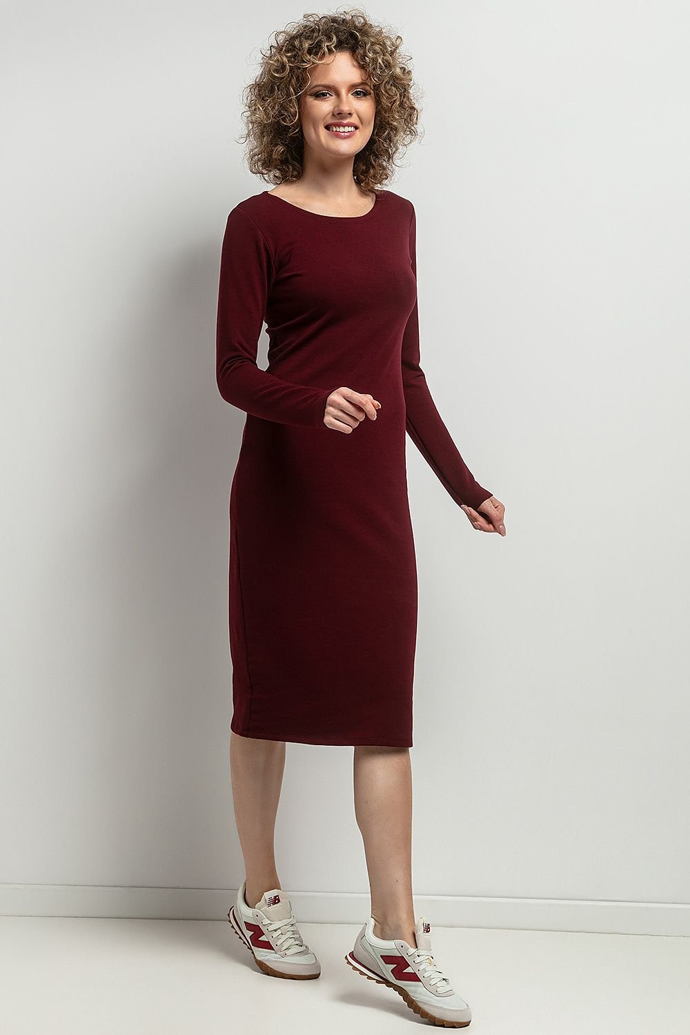 Elegant Fitted Midi Dress Tessita