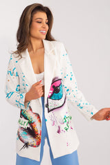 Romantic Floral Print Blazer Italy Moda