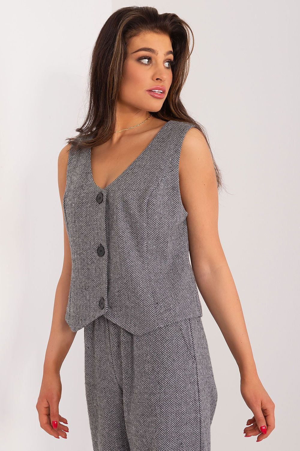 Elegant Fabric Vest Lakerta