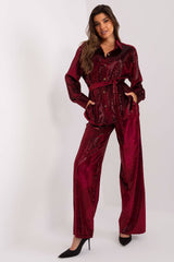 Elegant Buttoned Shirt And Pants Set Lakerta