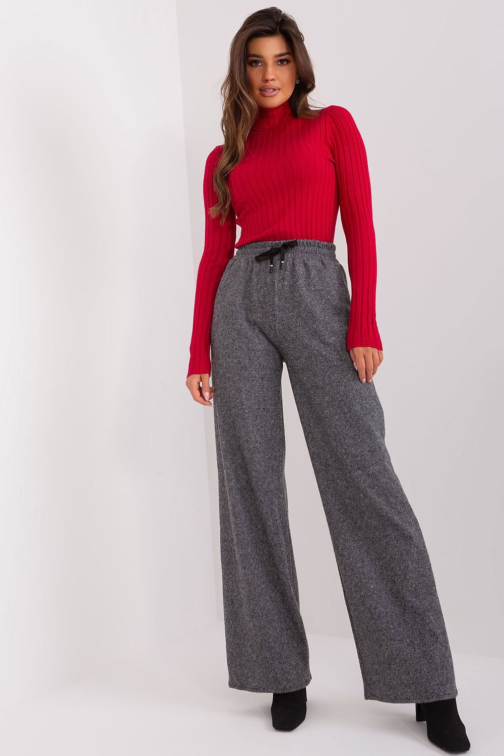 Casual High-Waisted Wide-Leg Trousers Lakerta