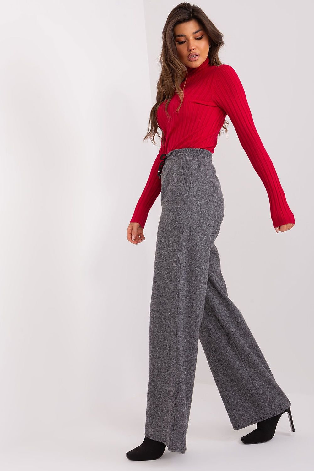 Casual High-Waisted Wide-Leg Trousers Lakerta