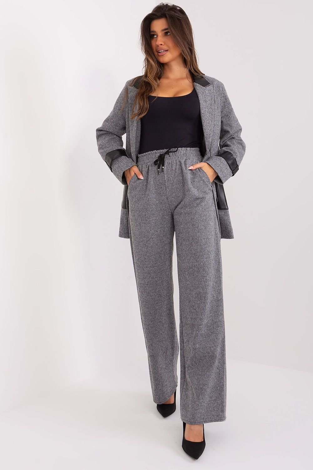 Casual High-Waisted Wide-Leg Trousers Lakerta