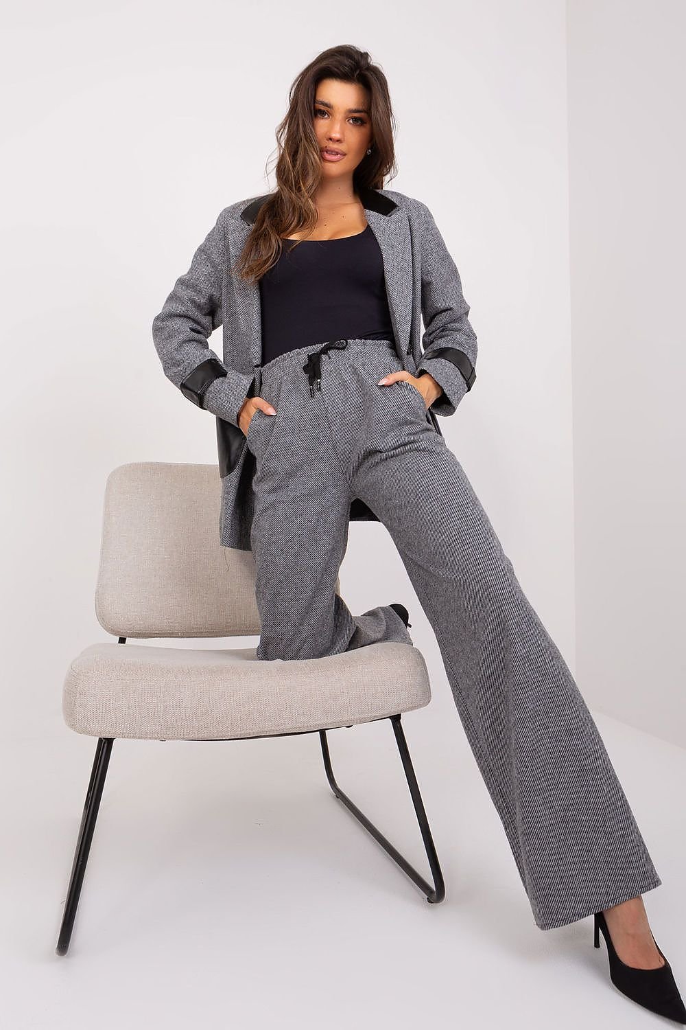 Casual High-Waisted Wide-Leg Trousers Lakerta