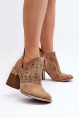 Stylish Eco-Suede Heel Boots Step In Style