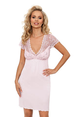 Chic Chemise With Semi-Transparent Neckline Donna