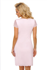 Chic Chemise With Semi-Transparent Neckline Donna