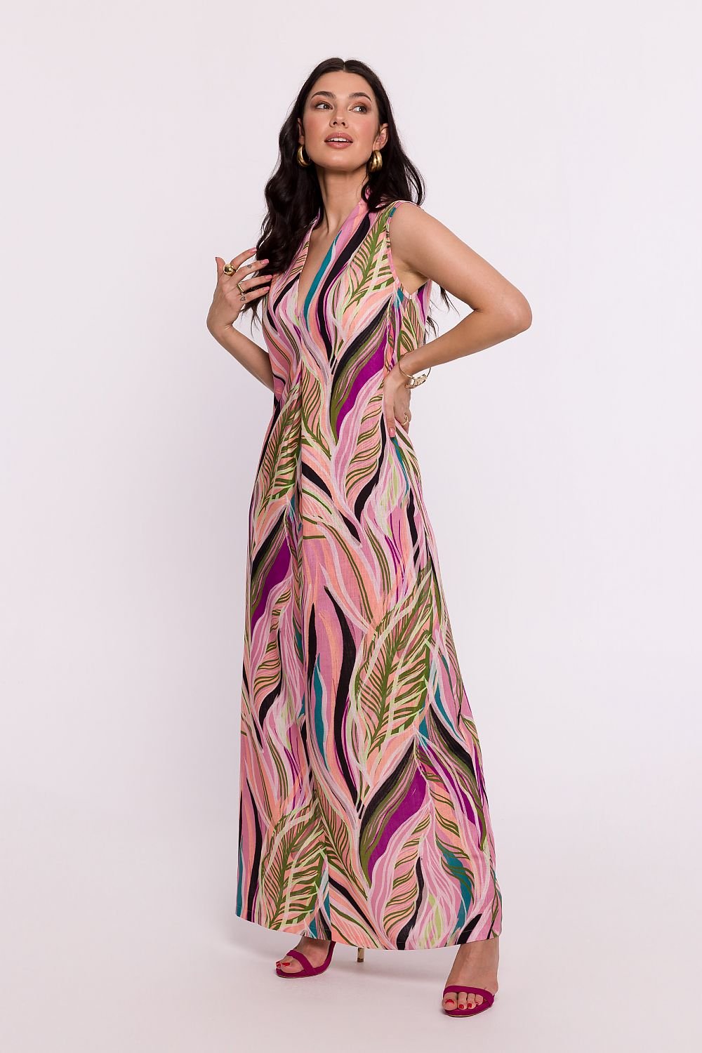 Sensual Maxi Dress With Original Print BeWear