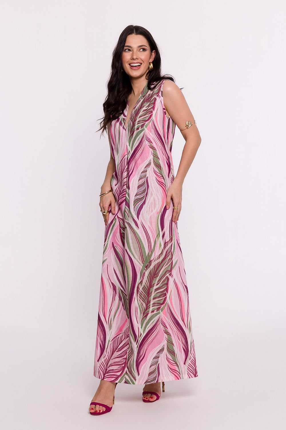 Sensual Maxi Dress With Original Print BeWear