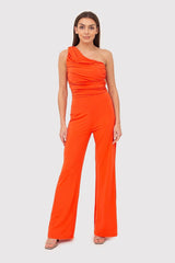 Elegant One-Shoulder Ruffled Jumpsuit Ax Paris