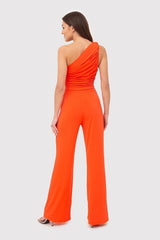 Elegant One-Shoulder Ruffled Jumpsuit Ax Paris