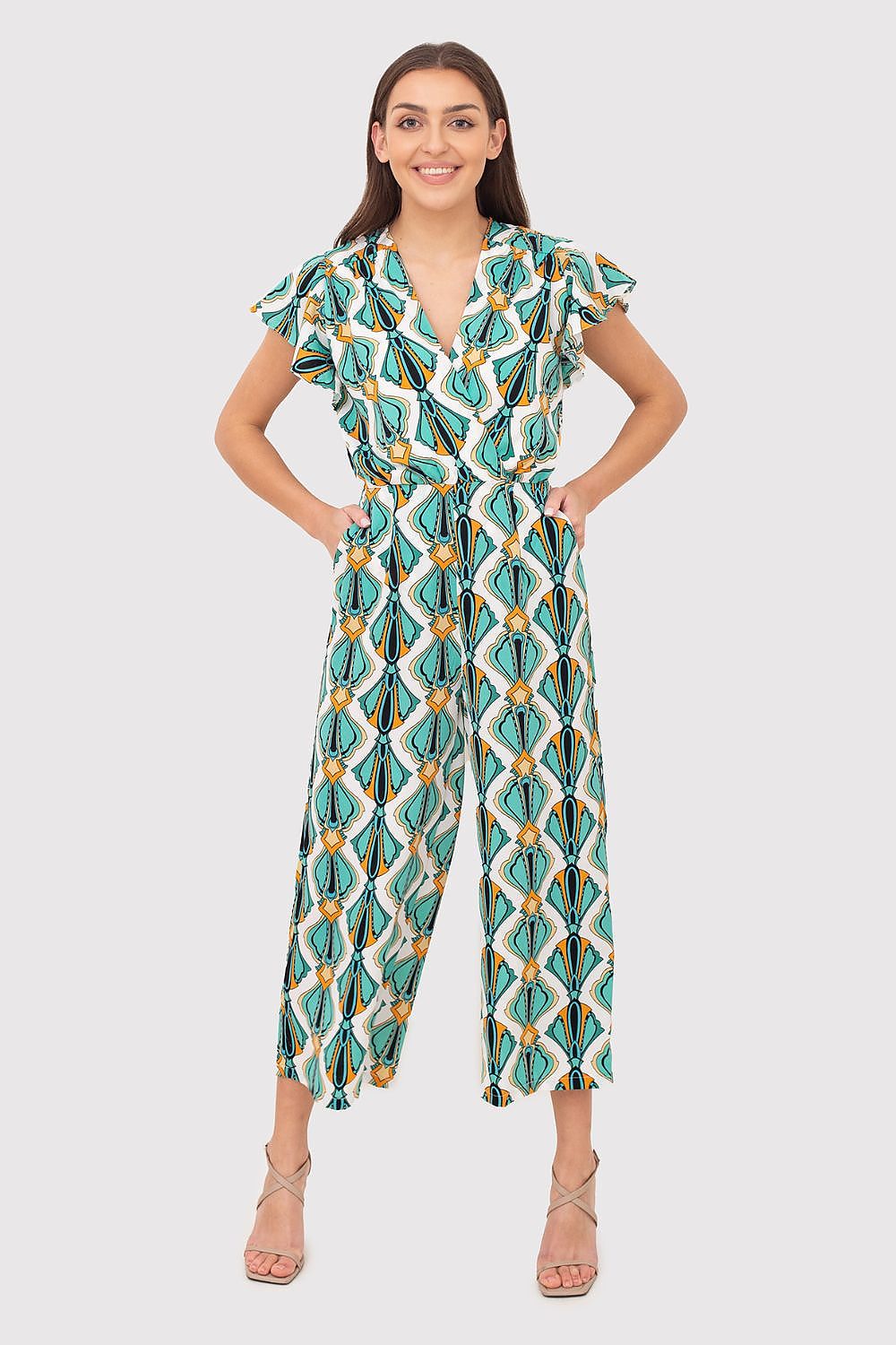 Eye-Catching Short-Sleeve Jumpsuit Ax Paris