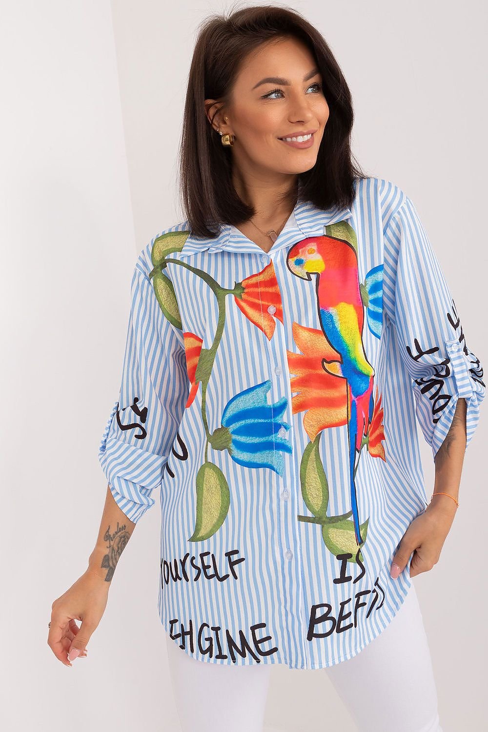 Colorful Long Sleeve Casual Shirt Italy Moda