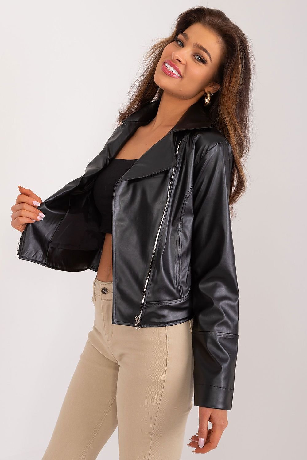 Eco-Leather Transitional Jacket Lakerta