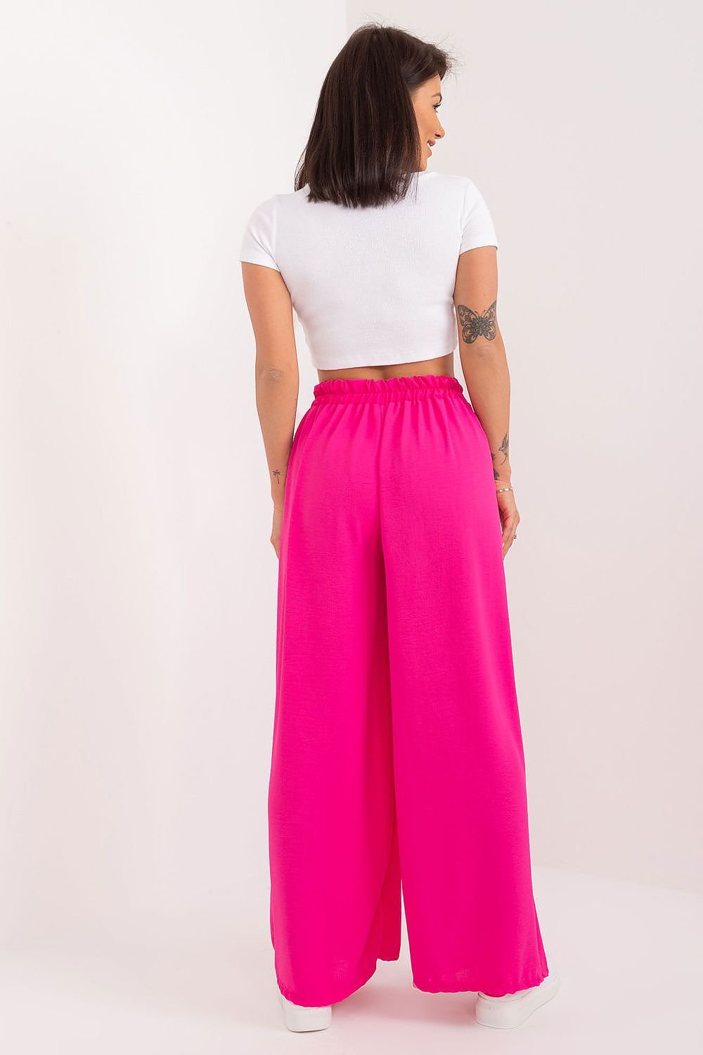 Elegant High Waist Fabric Pants Italy Moda