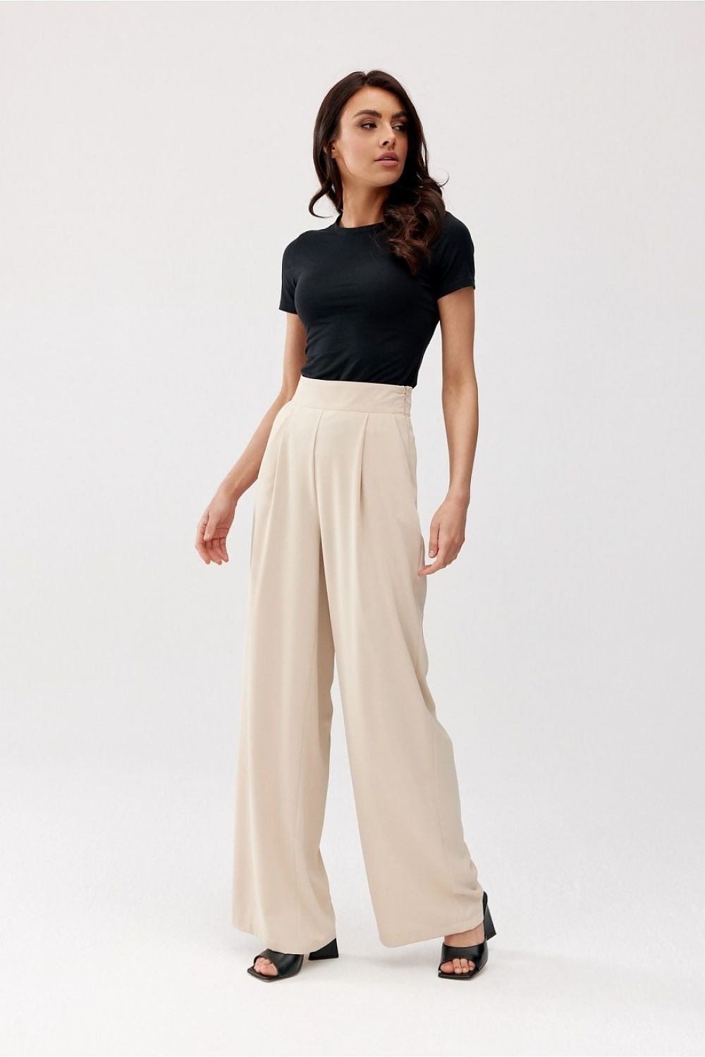 Chic Wide Leg Tailored Pants Roco Fashion