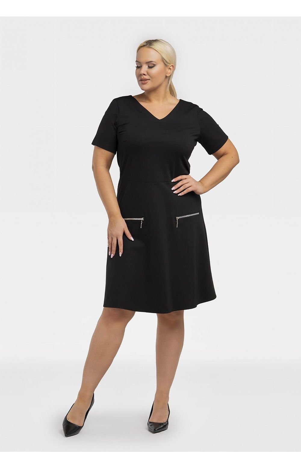 Comfortable Trapezoidal Knit Dress Karko