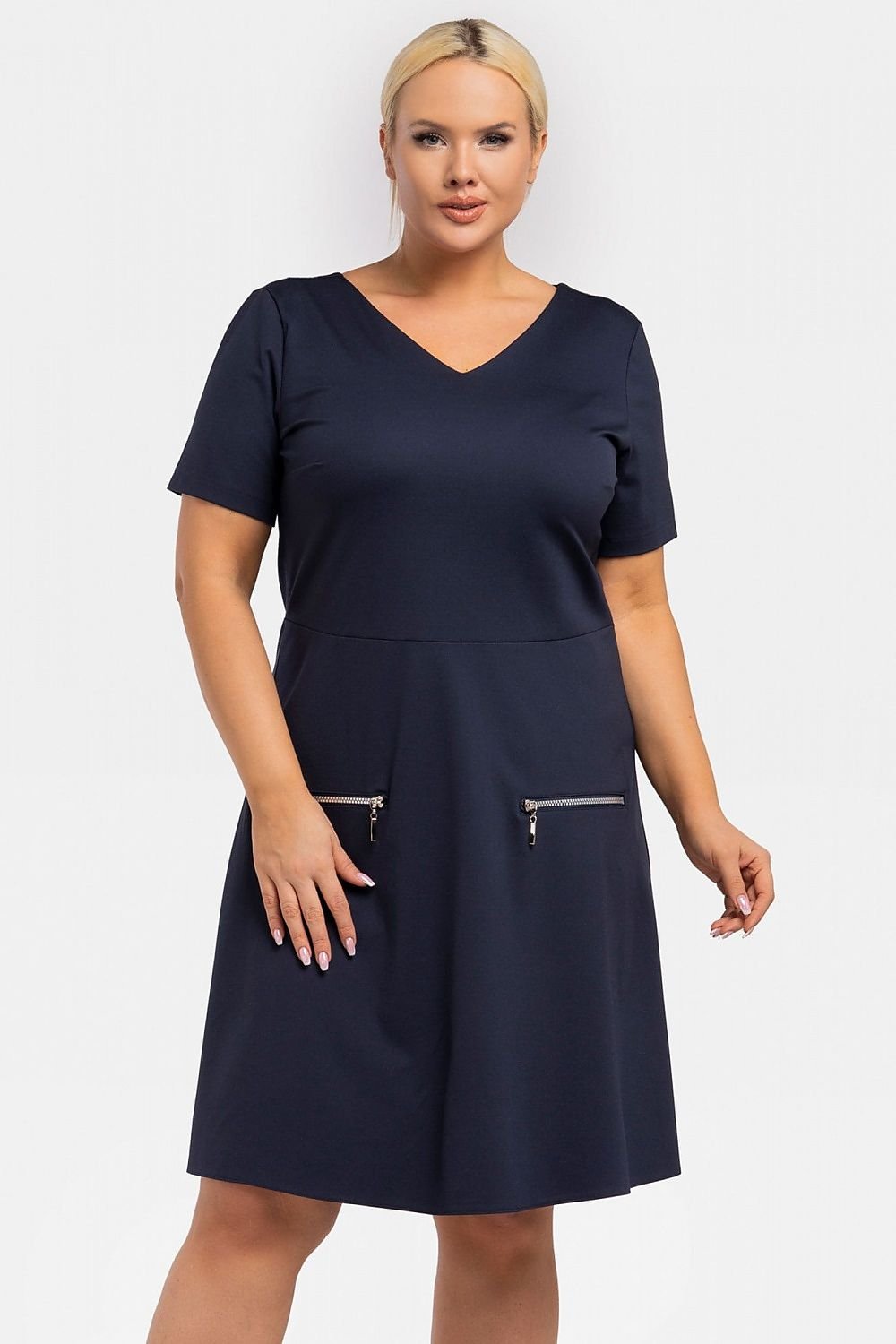 Comfortable Trapezoidal Knit Dress Karko