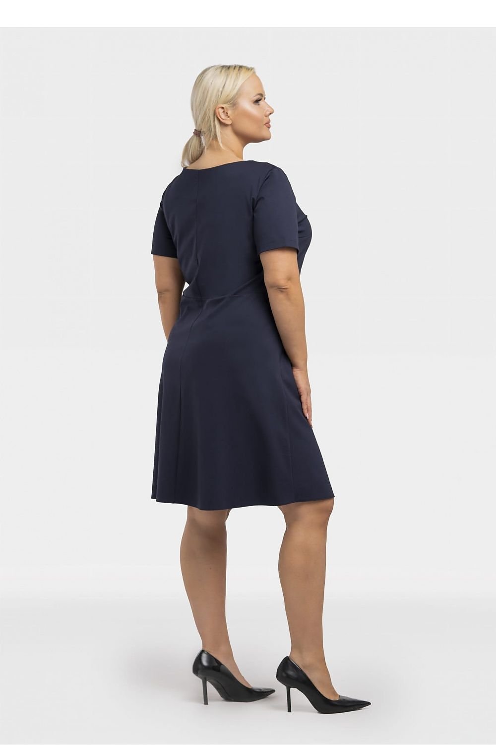 Comfortable Trapezoidal Knit Dress Karko