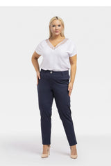 Elegant Viscose Knit Trousers Karko