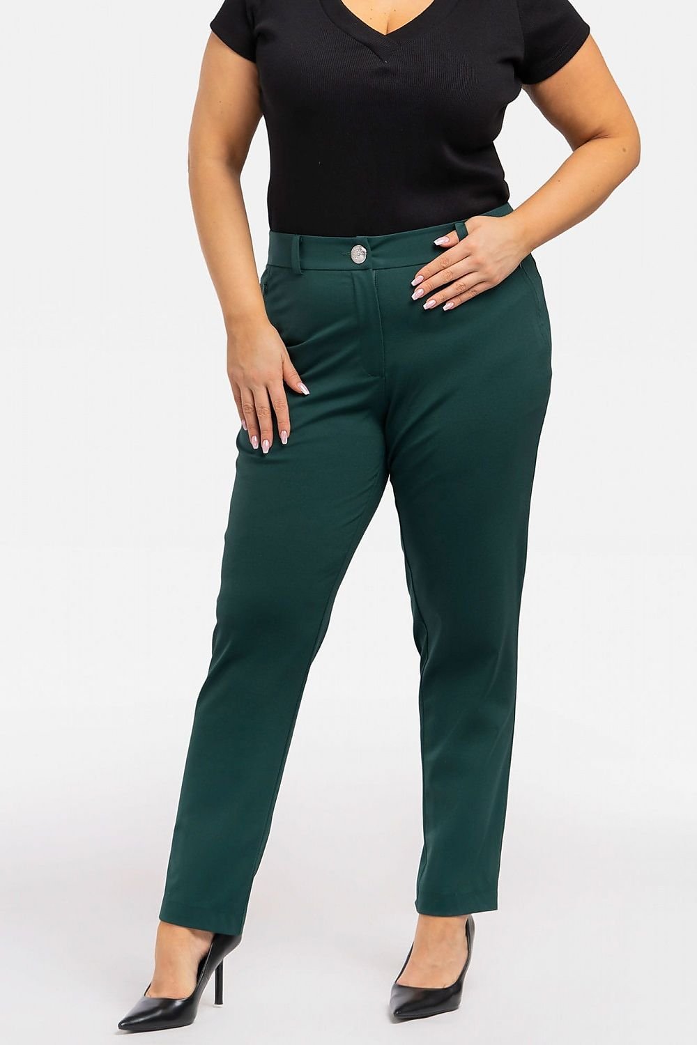 Elegant Viscose Knit Trousers Karko