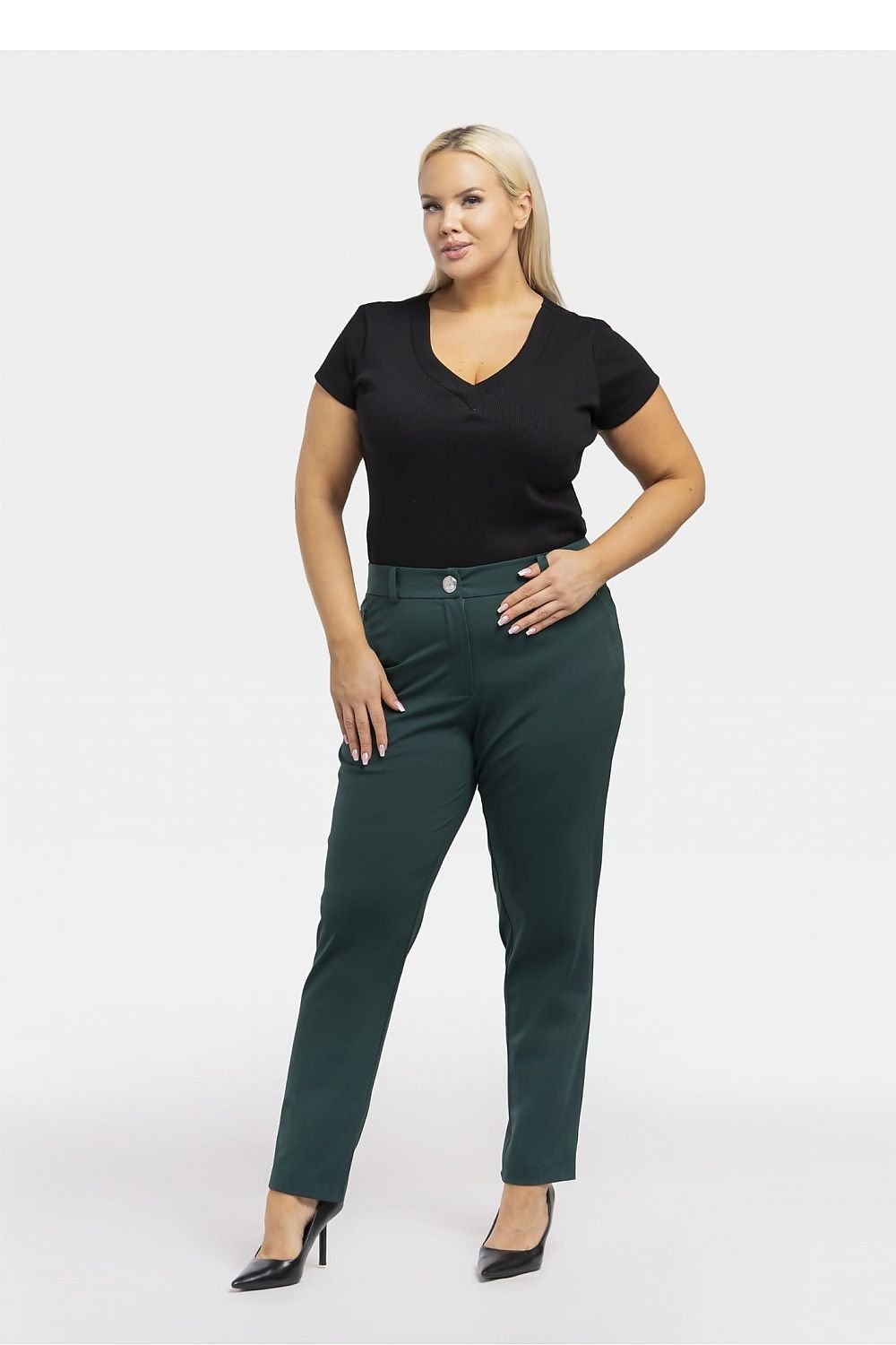 Elegant Viscose Knit Trousers Karko