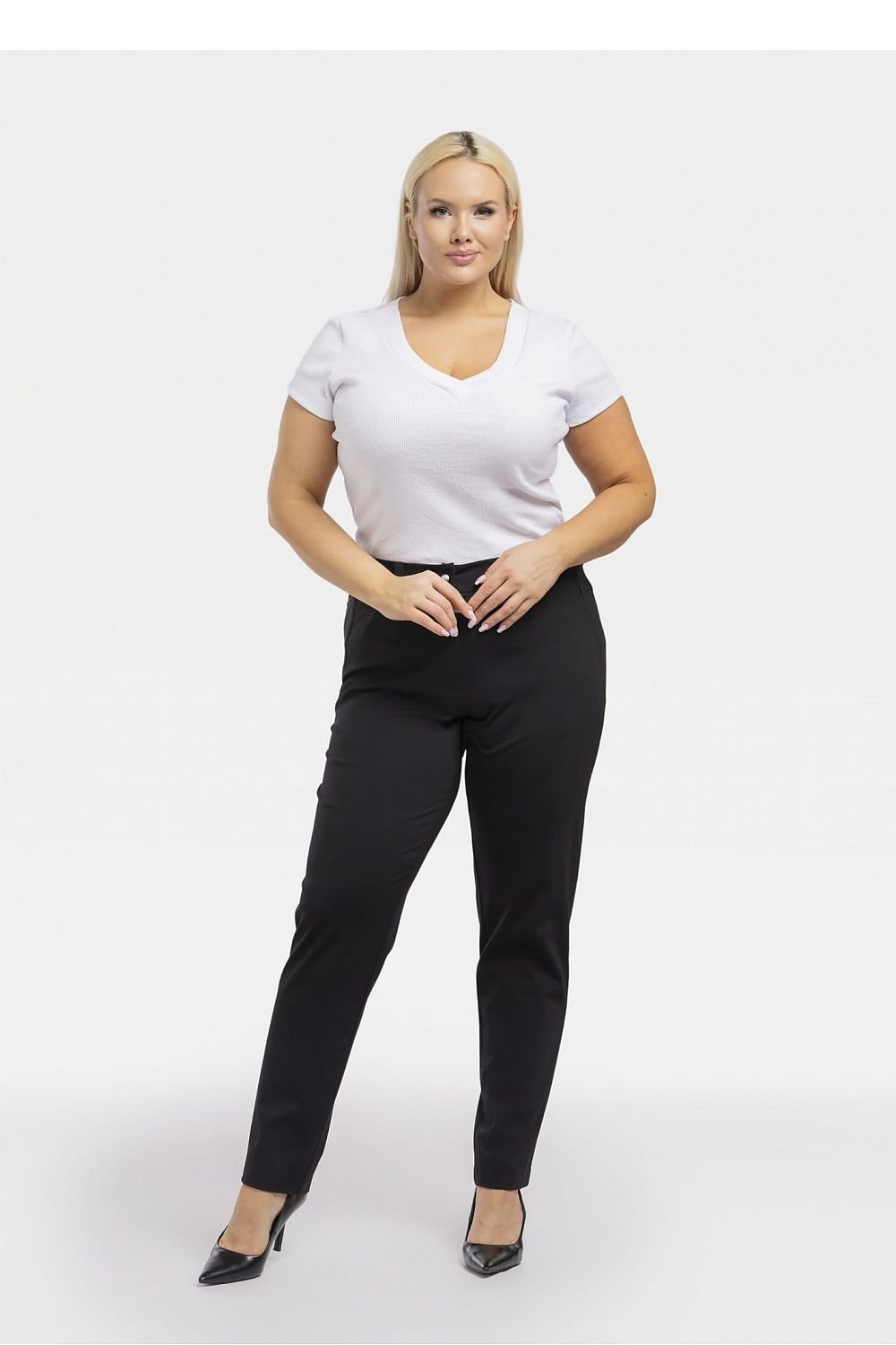 Elegant Viscose Knit Trousers Karko