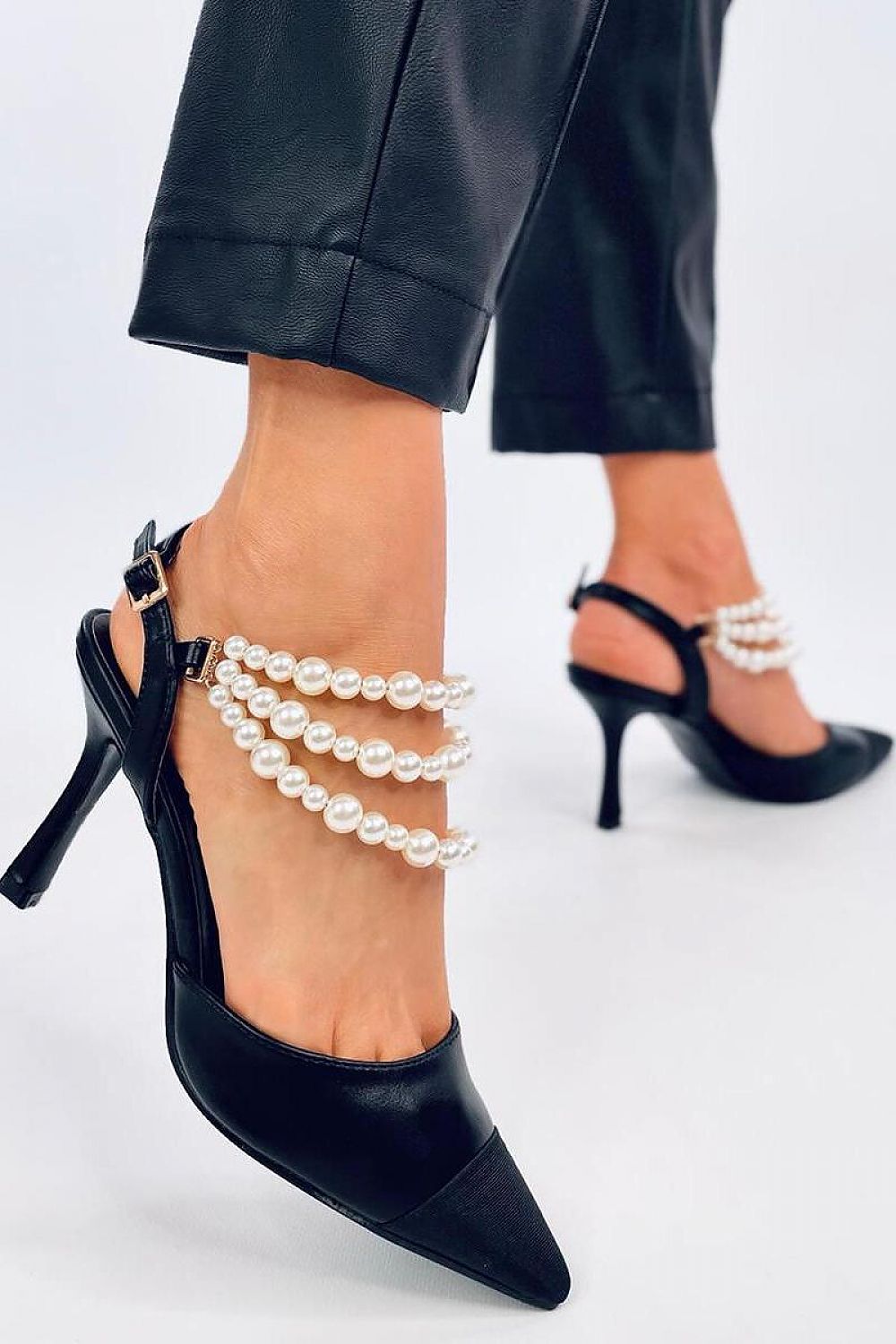 Elegant Stilettos With Pearl Application Inello