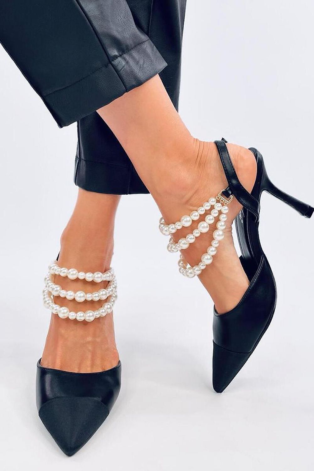 Elegant Stilettos With Pearl Application Inello